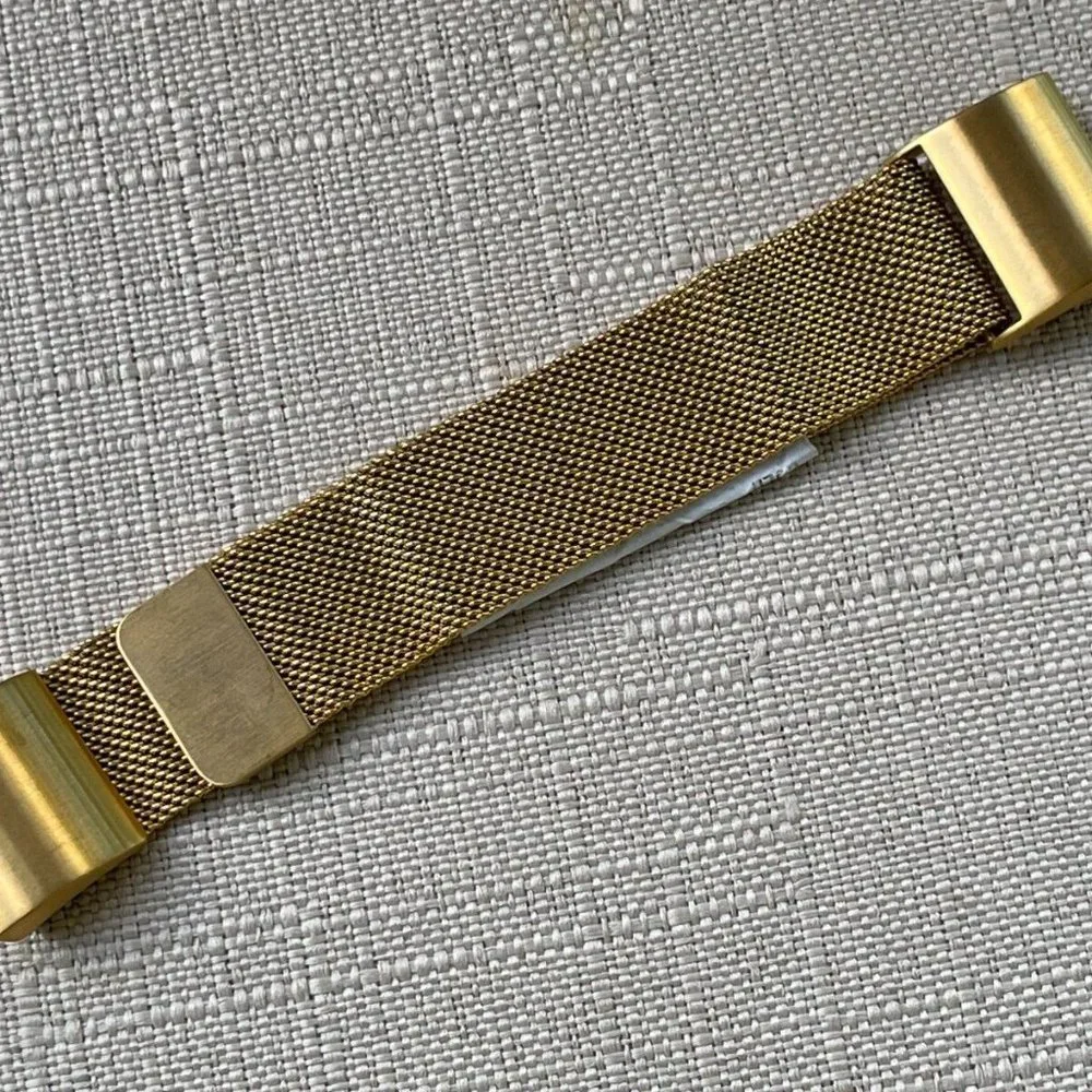 Replacement band for fitbit charge 2 Gold Tone Mesh Metal Strap Band New